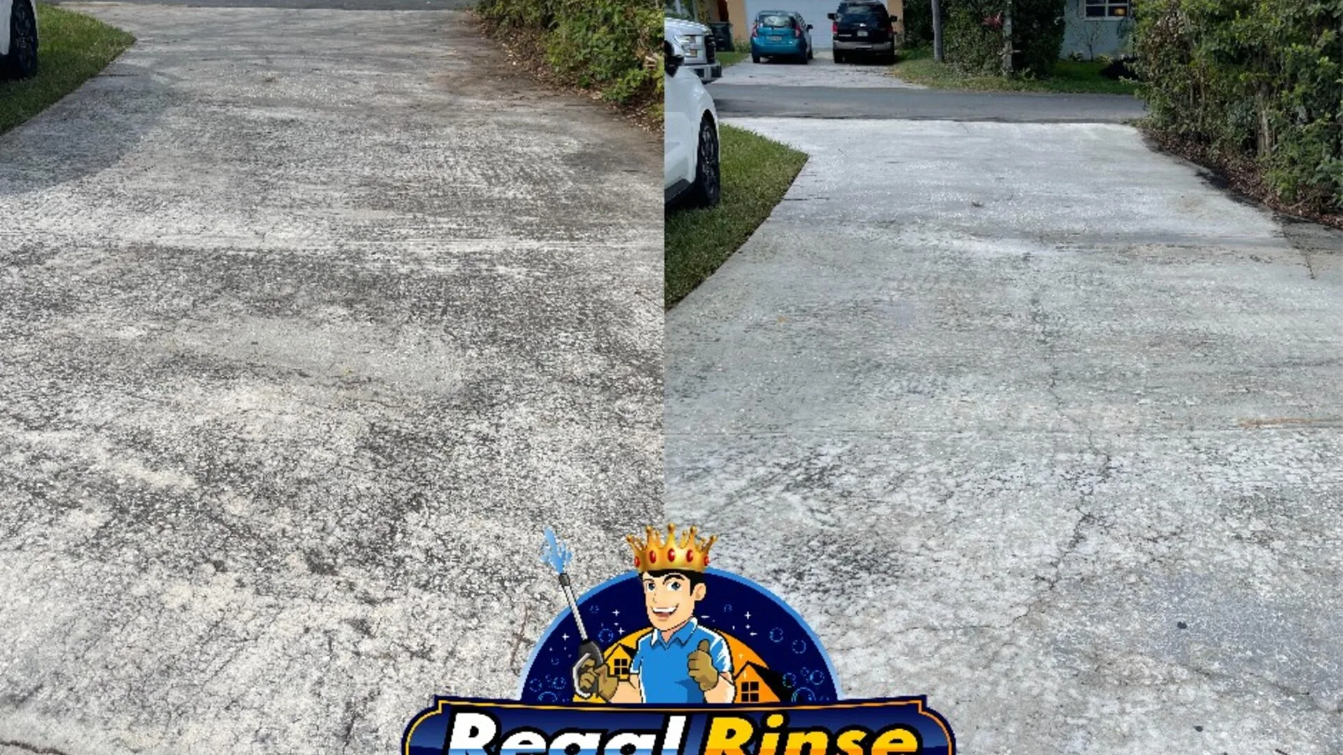 Driveway cleaning project in Auburndale FL