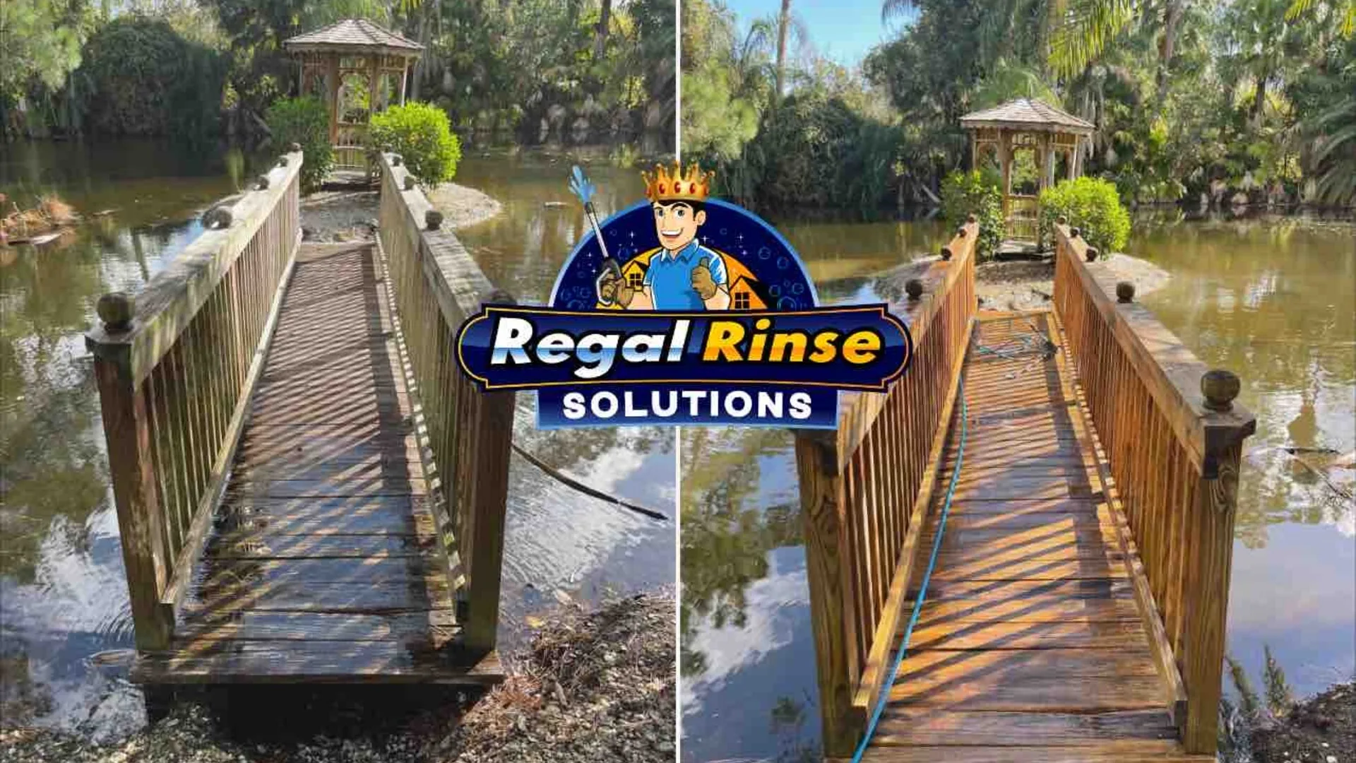 Deck cleaning and pressure washing results