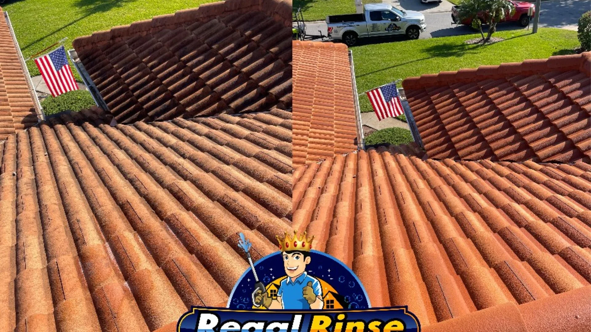 Tile roof soft washing results in Winter Haven FL