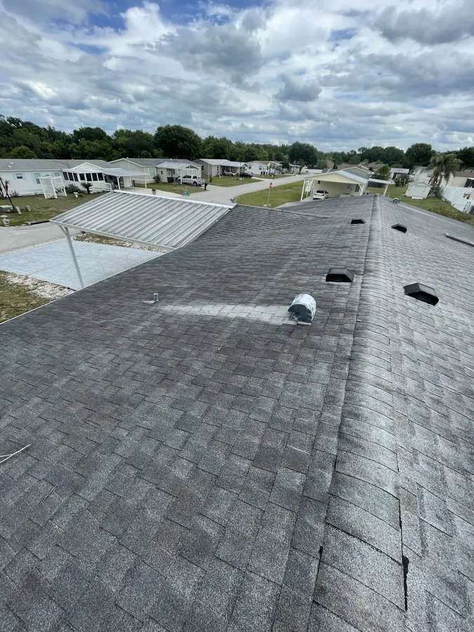 Shingle roof after soft washing — spotless result, Polk County FL