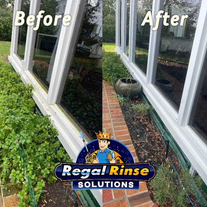Window cleaning before and after in Winter Haven FL